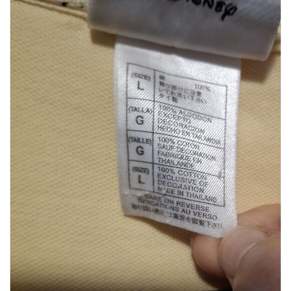 Walt Disney World Yellow Polo Shirt With Mickey Mouse Embroidery Size L 100% Cot - Picture 3 of 5